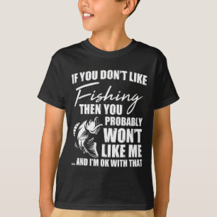 Fiskjakt på fisk som säger Sarcastic Funny Fisher T Shirt