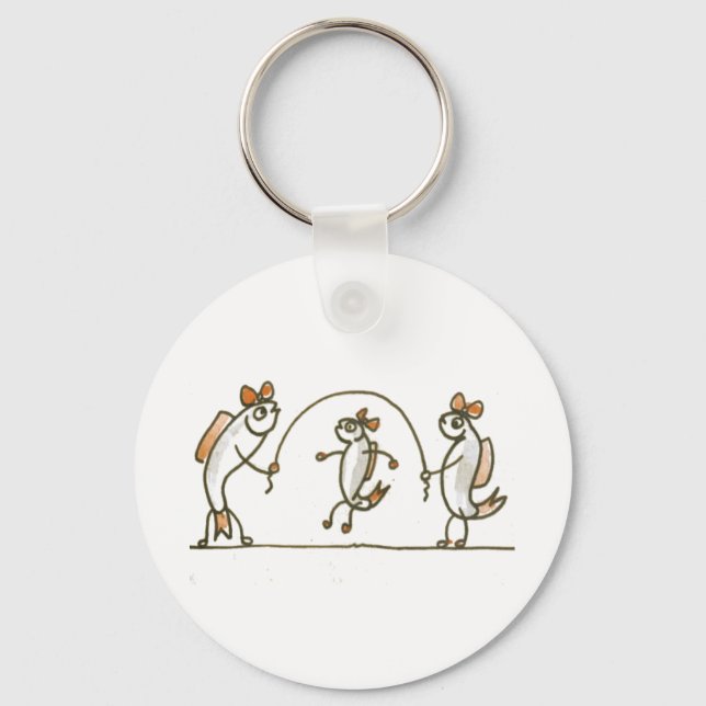 Fiskjumping Rope Nyckelring (Framsida)