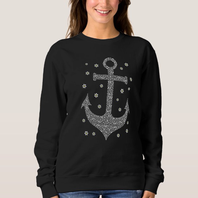 Fiskkaptenn för segling ankare t shirt (Framsida)