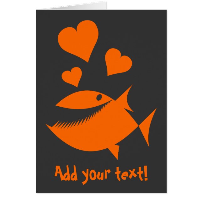 Fiskkärlek Hälsningskort (Framsidan)