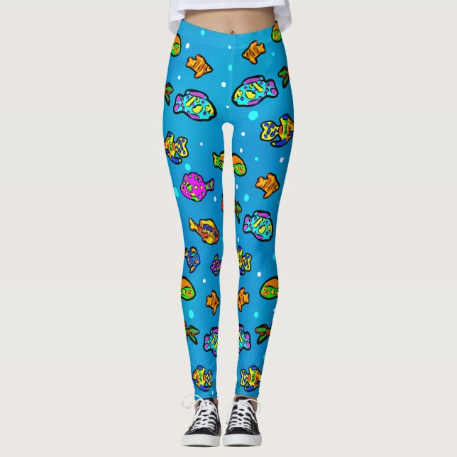 Fiskkonst Leggings (Framsida)