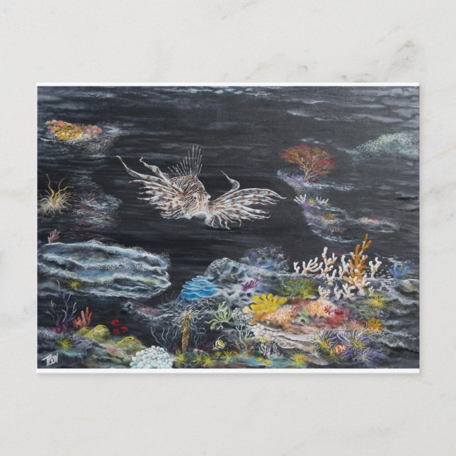 Fiskkonst på vykort (Framsida)