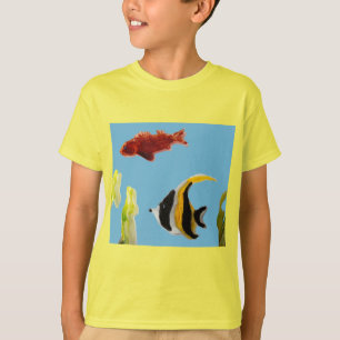 Fiskkonst som simmar i havet t shirt