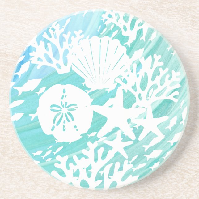 Fiskkorall i havsområdet underlägg (Framsidan)