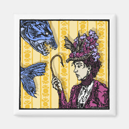 Fiskkrok - Pop Goth Nightmare Surreal Tecknad Magnet