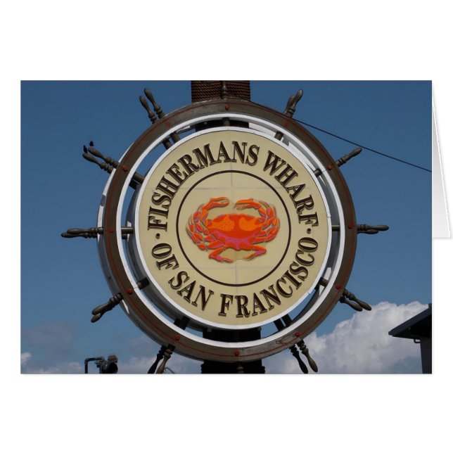 Fisklarens Wharf-tecken OBS Kort (Framsidan Horizontal)