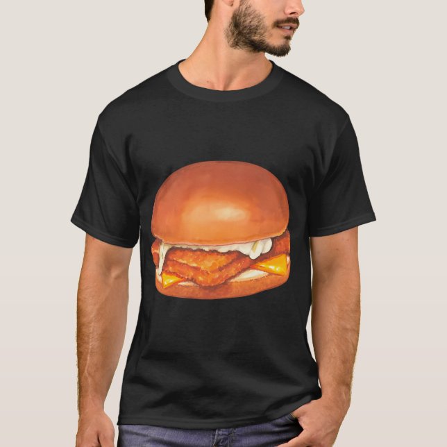 Fiskmacka Mönster - Gul T Shirt (Framsida)