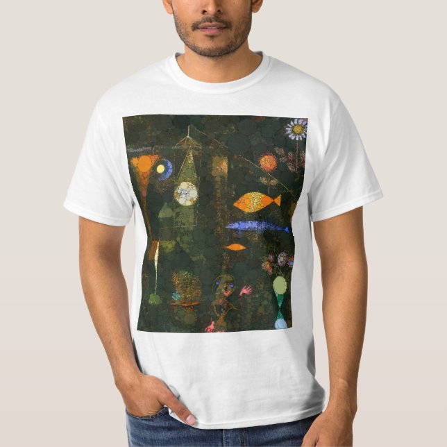 Fiskmagi, oändliga prickar efter Paul Klee T Shirt (Framsida)