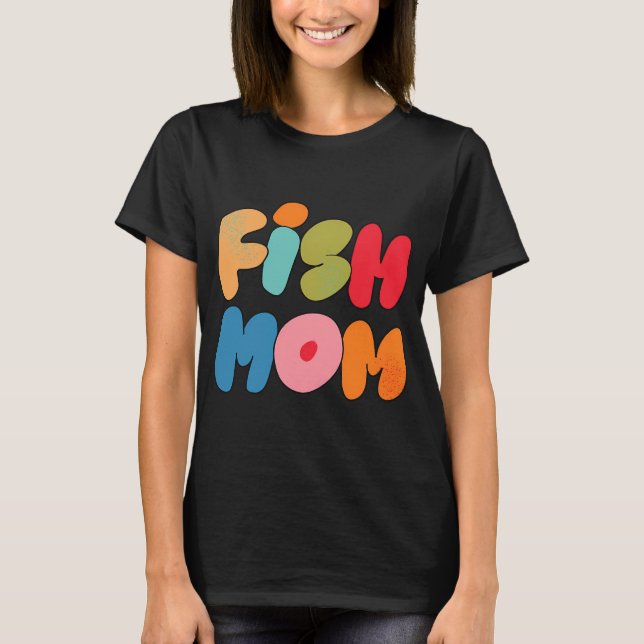 Fiskmamma (Lila) T Shirt (Framsida)