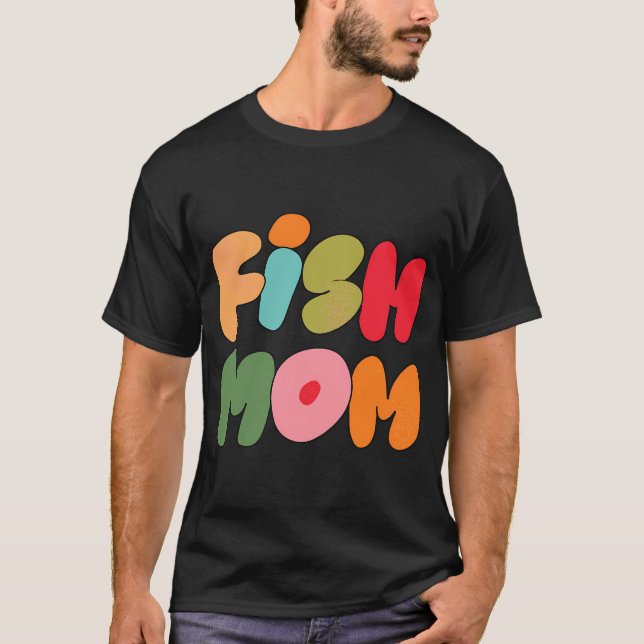 Fiskmamma (rosa) t shirt (Framsida)