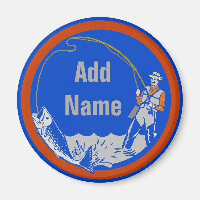 fiskman, ändra text magnet (Framsidan)