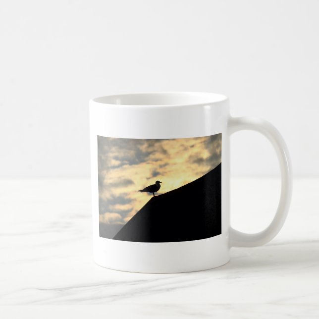 Fiskmåne vid solnedgång kaffemugg (Höger)