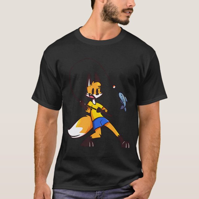 Fiskmård räv t shirt (Framsida)