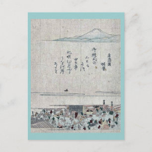 Fiskmarknad vid Nihonbashi Ukiyoe Vykort