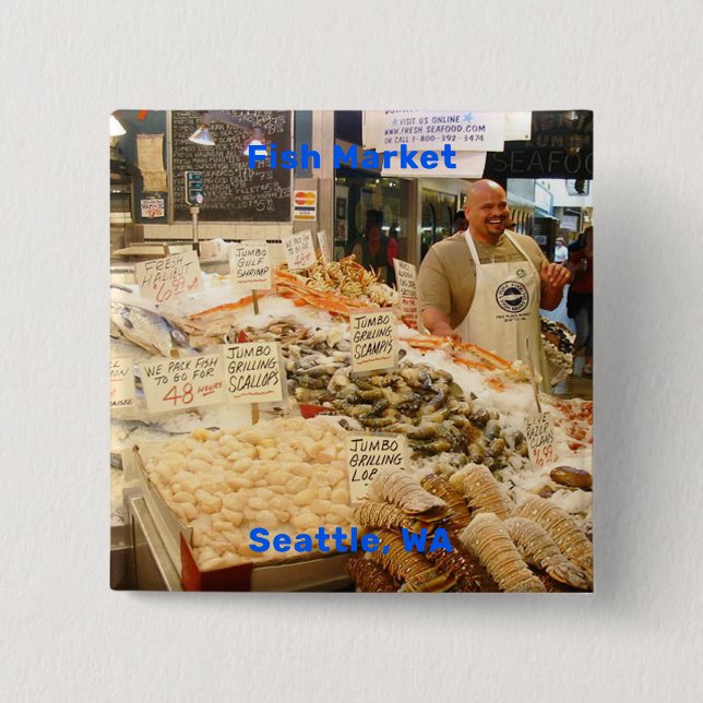 Fiskmarknaden, Seattle, Washington Knapp (Framsida)