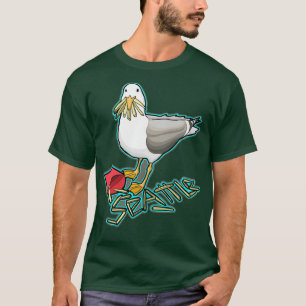 Fiskmås ätande Franskar T Shirt