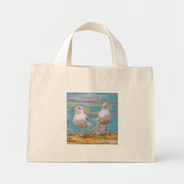 Fiskmås Beach Bag Bag Mini Tygkasse (Framsidan)