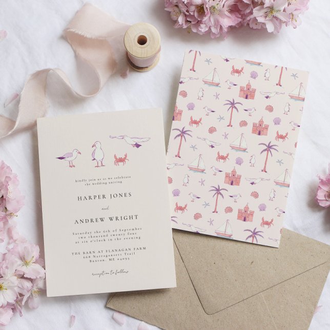 Fiskmås Beach-inbjudan Inbjudningar (Skapare uppladdad)