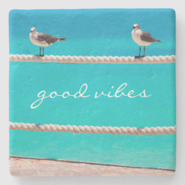 Fiskmås Birds Turcos Ocean Photo Good Vibes Underlägg Sten