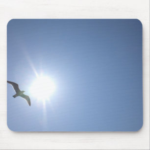 Fiskmås blå himmel musmatta