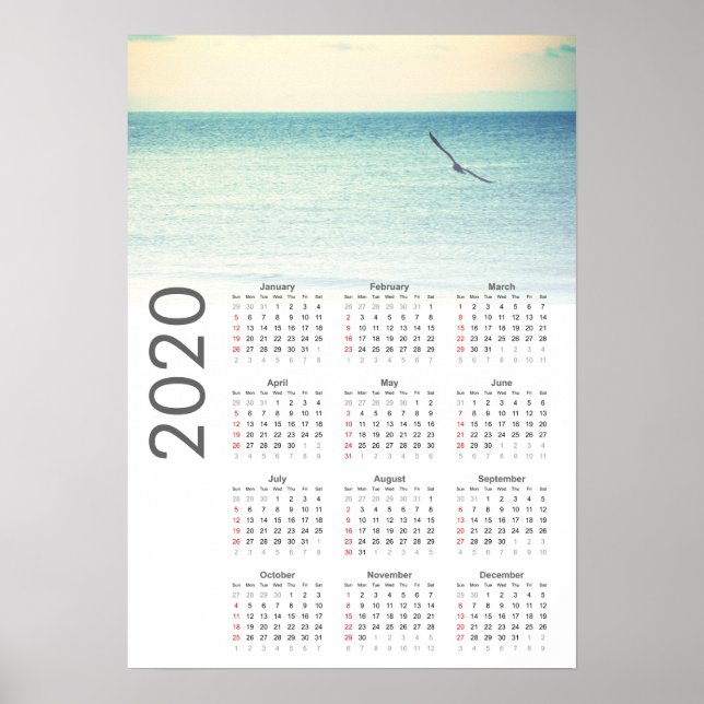 Fiskmås Calendar 2020 Poster (Framsidan)