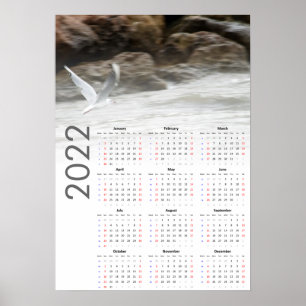 Fiskmås Calendar 2022 Poster - Söndag först