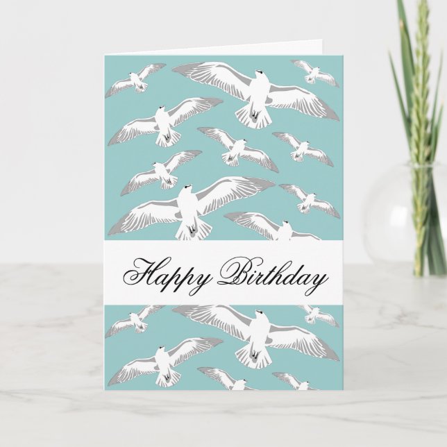 Fiskmås Galore Birthday Card Kort (Framsida)