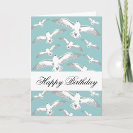 Fiskmås Galore Birthday Card Kort