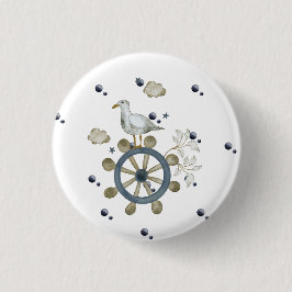 Fiskmås Hitching A Ride Knapp