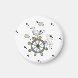 Fiskmås Hitching A Ride Magnet