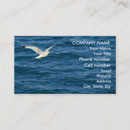 Fiskmås i flyg över vatten visitkort
