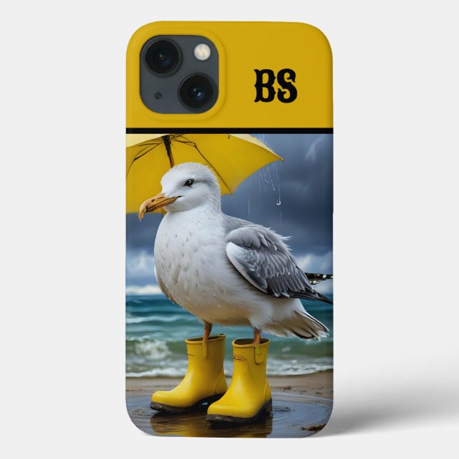 Fiskmås i Rain Boots - Beach Humor (Baksida)