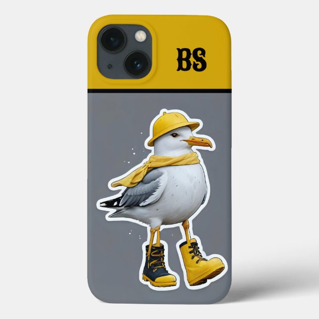 Fiskmås i Rain Boots - Beach Humor (Baksida)