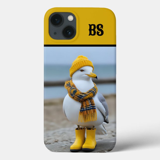 Fiskmås i Rain Boots - Beach Humor (Baksida)