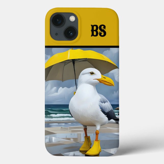 Fiskmås i Rain Boots - Beach Humor (Baksida)