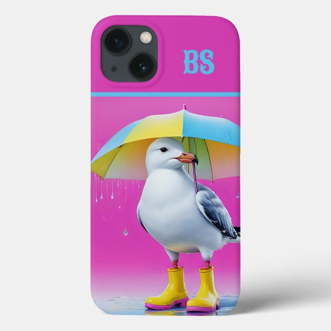 Fiskmås i Rain Boots - Beach Humor (Baksida)