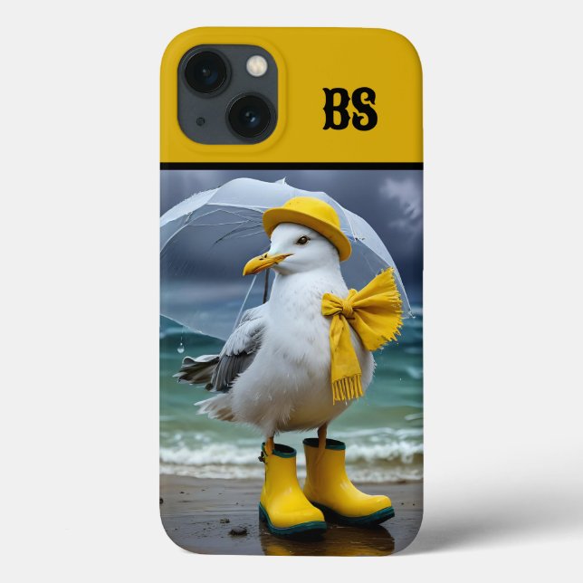 Fiskmås i Rain Boots - Beach Humor (Baksida)