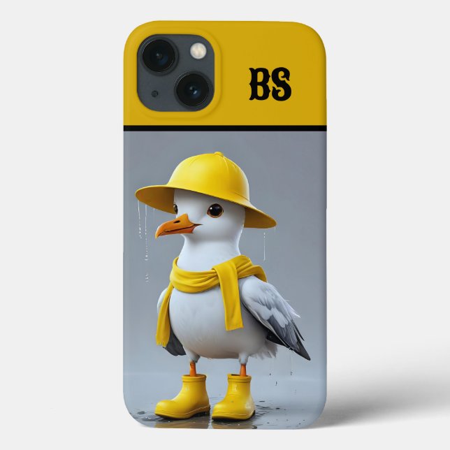 Fiskmås i Rain Boots - Beach Humor (Baksida)