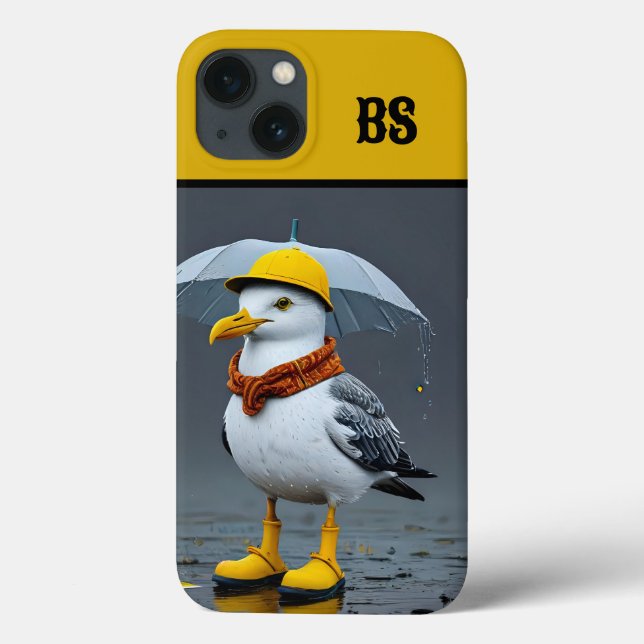 Fiskmås i Rain Boots - Beach Humor (Baksida)