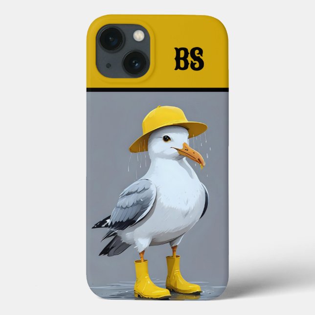 Fiskmås i Rain Boots - Beach Humor (Baksida)