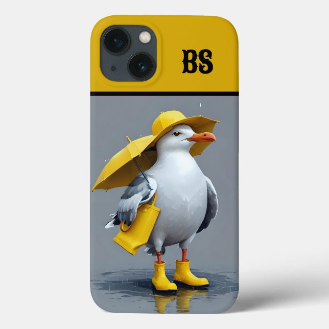 Fiskmås i Rain Boots - Beach Humor (Baksida)