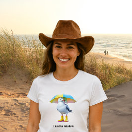 Fiskmås i Rain Boots - Beach Humor T Shirt