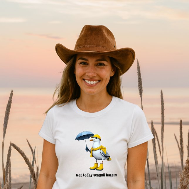 Fiskmås i Rain Boots - Beach Humor T Shirt (Skapare uppladdad)