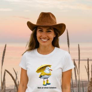 Fiskmås i Rain Boots - Beach Humor T Shirt