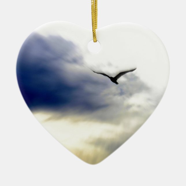 Fiskmås Julgransprydnad Keramik (Framsidan)