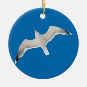 Fiskmås Julgransprydnad Keramik