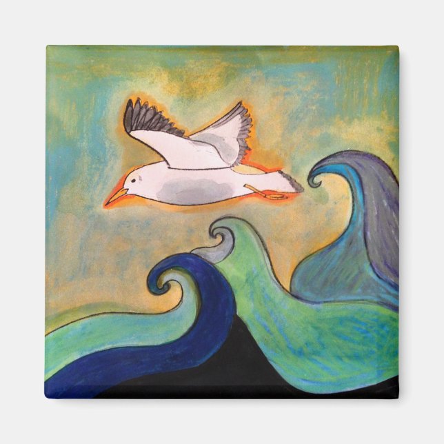 Fiskmås magnet (Framsidan)