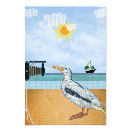 Fiskmås markerar fototryck