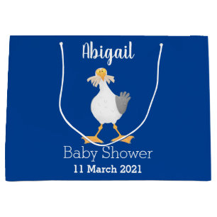 Fiskmås med Fransk fries tecknad