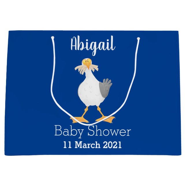 Fiskmås med Fransk fries tecknad (Framsidan)